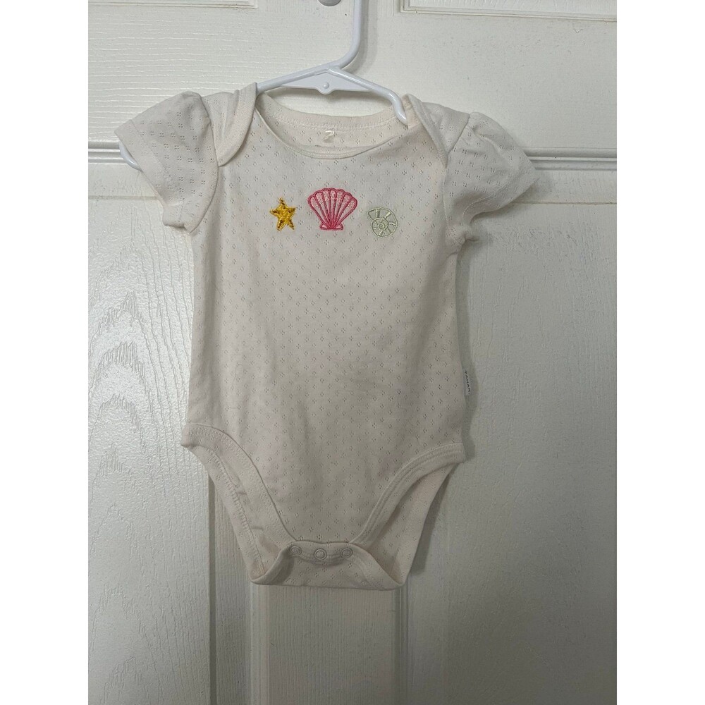 Tahari Baby Girl White Short Sleeve Onesie